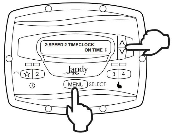 Jandy JEP-R Variable Speed Pump Digital Controller - Timeclock Setup