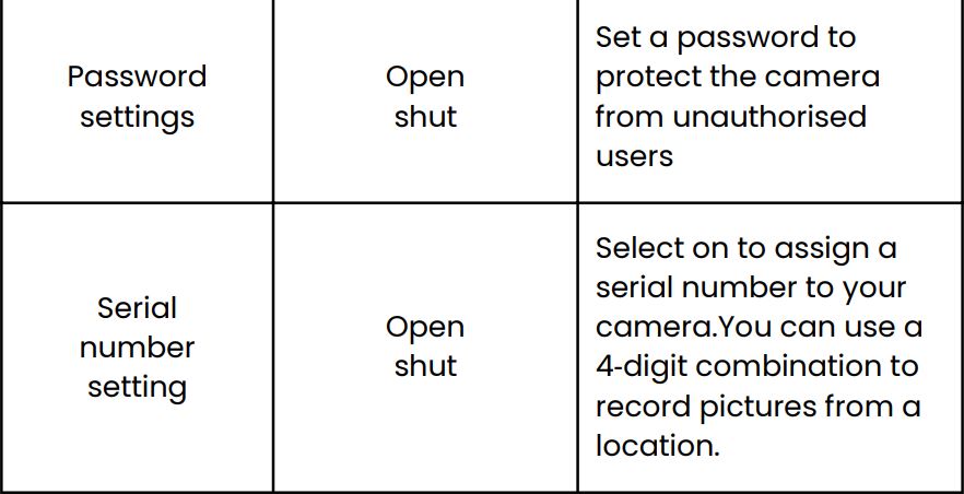 OSMO VisionHunter Tracking Camera User Manual - parameter Setting