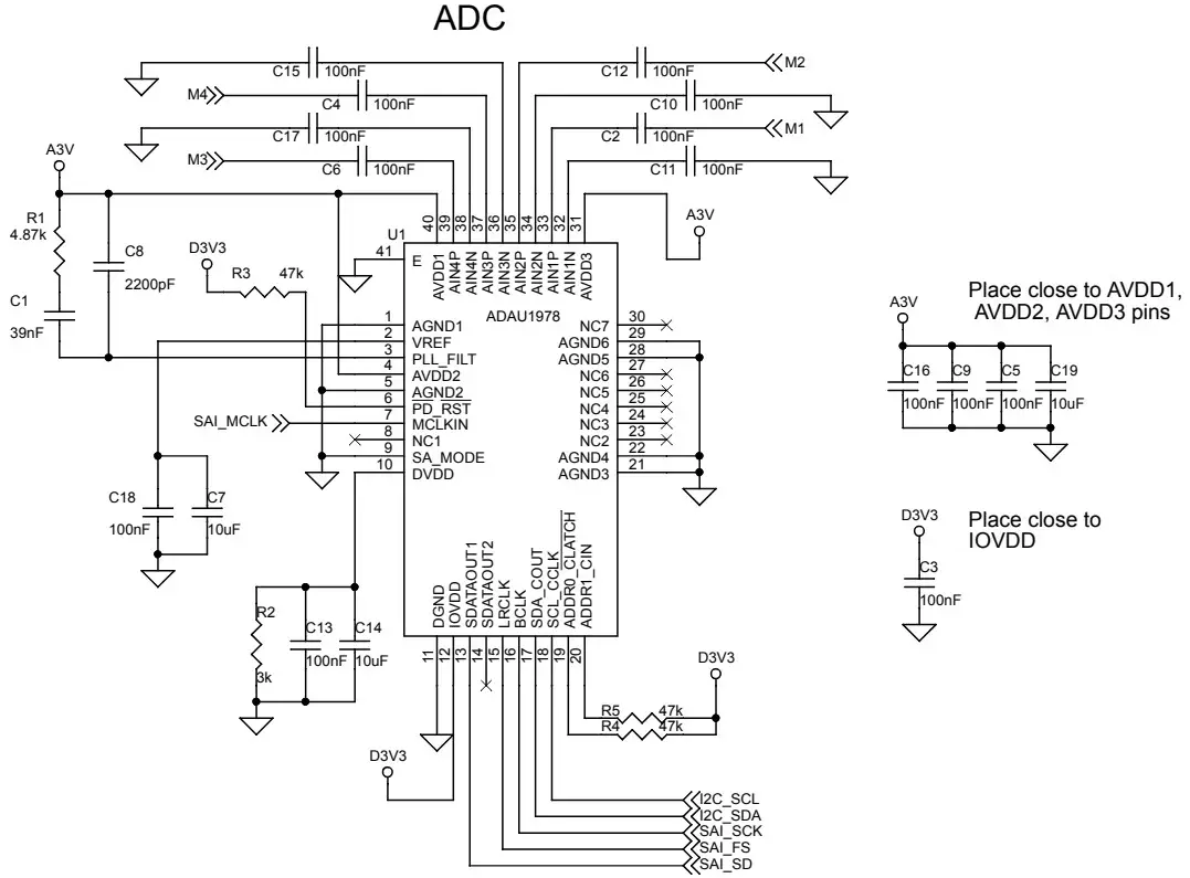 STMicroelectronics UM3098 Industrial Analog Microphone Array Expansion for STWIN - schematic
