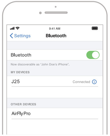 global sources J25 Bluetooth Receiver - Bluetooth function