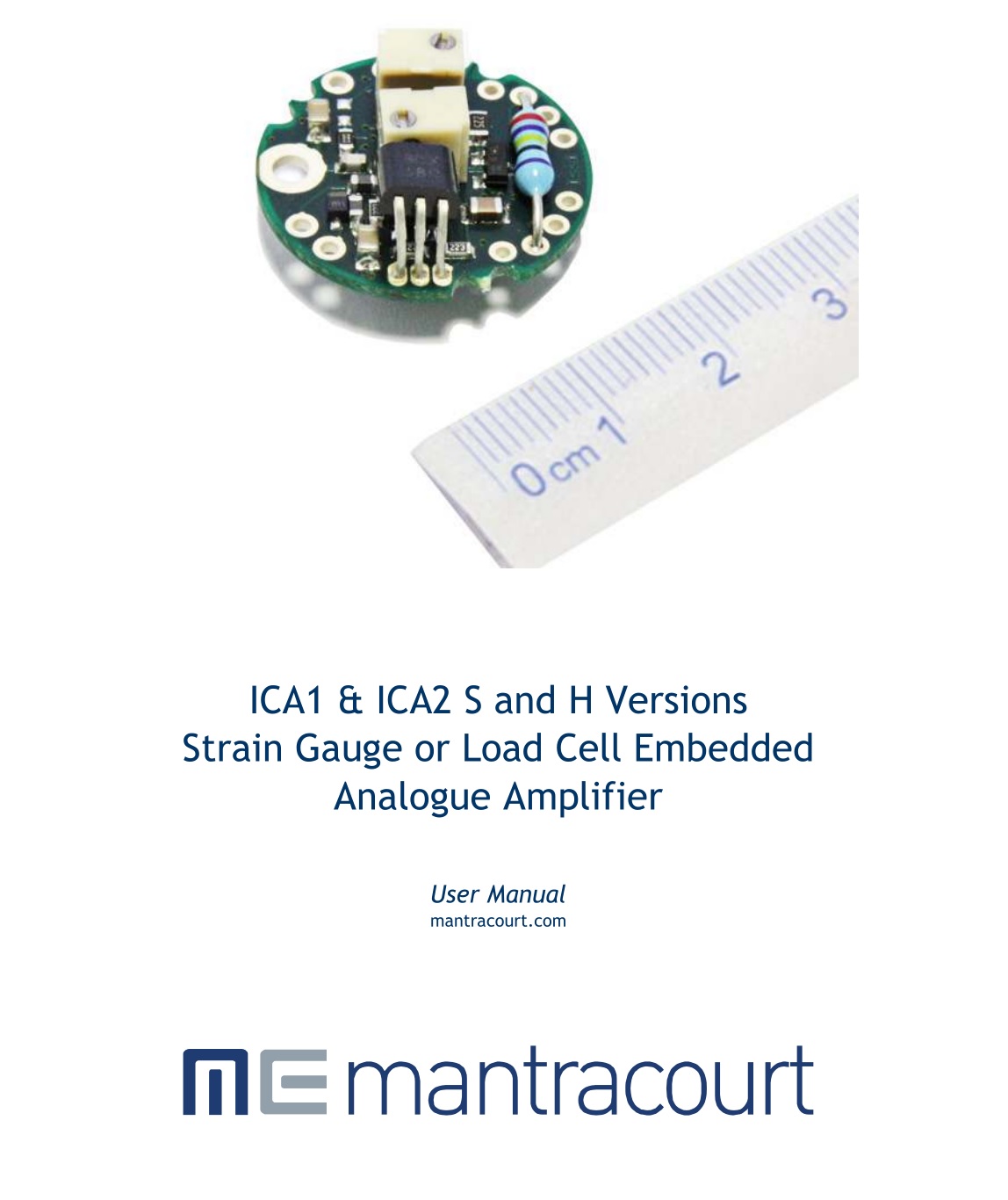 metrolog ICAS and ICAH Strain Gauge or Load Cell Embedded Analog Amplifier User Manual