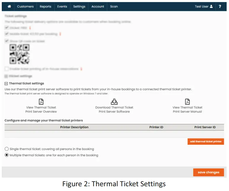 ticketSource Thermal Ticket Print Server - Thermal Ticket Settings