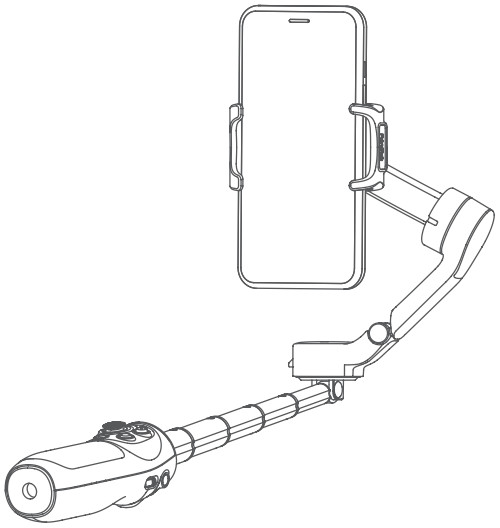 FeiyuTech VB4 3 Axis Handheld Gimbal for Smartphone - Low position mode