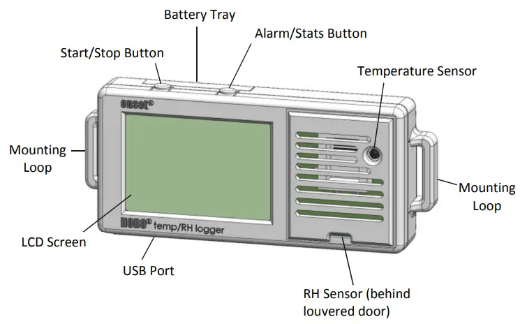 HOBO UX100 003M Temperature Relative Humidity Data Logger - Logger