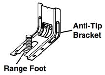 JENNAIR JIS1450ML RISE Induction Slide In Range Owner's Manual - To verify the anti-tip bracket is properly installed and engaged