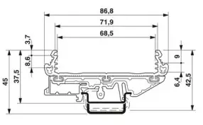 PHOENIX CONTACT UM -PROFIL Interface Module - Dimensions