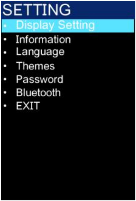 TRUCKRUN CC03 TFT Screen Display - Setting functions