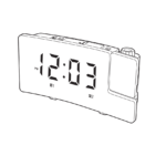 amazon basics B0B5DF7HKV Rectangular Projection Alarm Clock