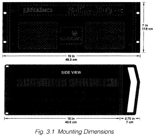 CROWN Macro Reference Studio Reference Amplifier - Mounting