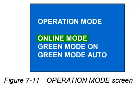 EMERSON Liebert GXT4 AC Uninterruptible Power System - OPERATION MODE screen