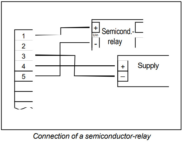 GREISINGER GIA 20 EB Microprocessor Controlled Display Monitor - Connection of a semiconductor-relay