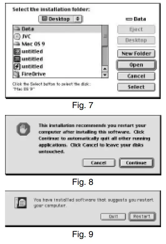JVC HC-CW1F Card Reader Writer - message window appears