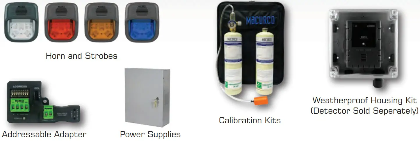 Macurco CD-6B CO2 Gas Detection Application - COMMON ACCESSORIES