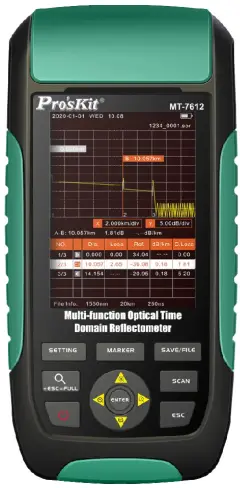 Pro sKit MT 7612F Multi Function Optical Time Domain Reflectometer