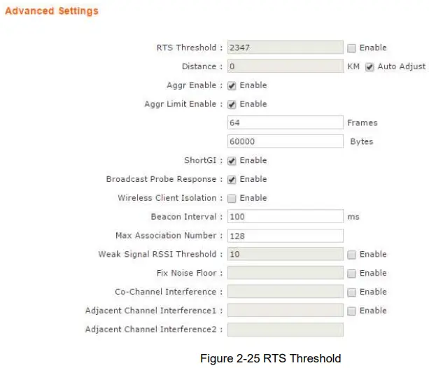 Advanced Wireless Settings 