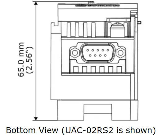 Uni-COM UAC-01RS2 Unitronics Module For Unistream - Bottom