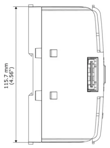 Uni-COM UAC-01RS2 Unitronics Module For Unistream - Side View
