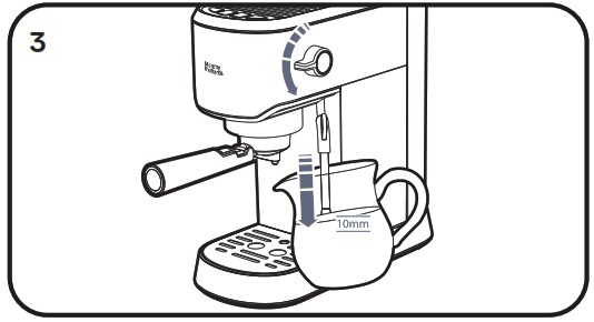 morphy richards 172022 Compact Espresso Machine - Using The Steam Wand 3