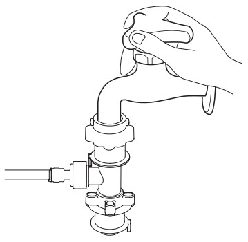 CAMEC 053224 COMPACT RV Front Load Washing Machine - pipe and turn on the faucet