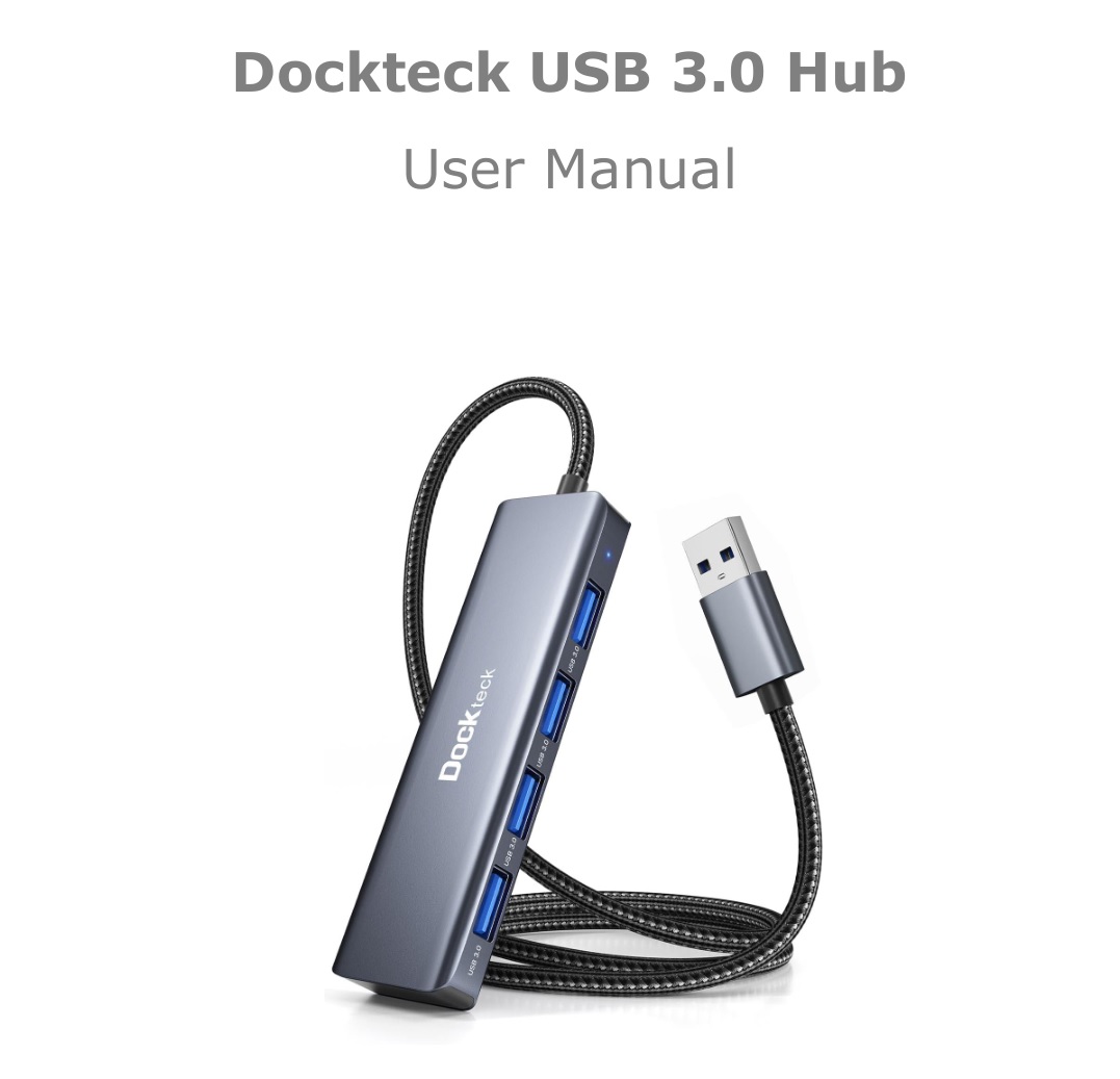 Dockteck DD0031 USB C Hub Adapter User Manual