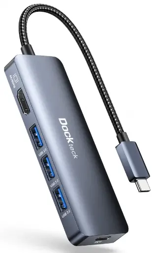 Dockteck USB C Hub Multiport Adapter C Dock with 100W PD