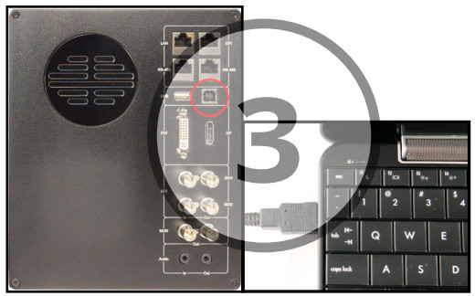 FSI DM Series Monitor Firmware Update - Connect the provided Firmware