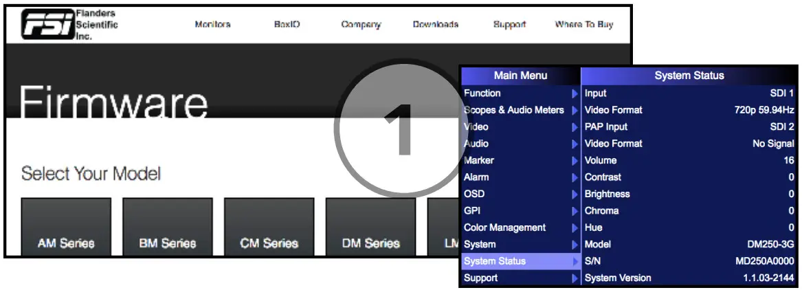 FSI DM Series Monitor Firmware Update - DM Series Monitor Firmware