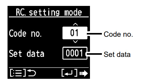 Panasonic CZ-RTC6BL Wired Remote Controller - setting mode