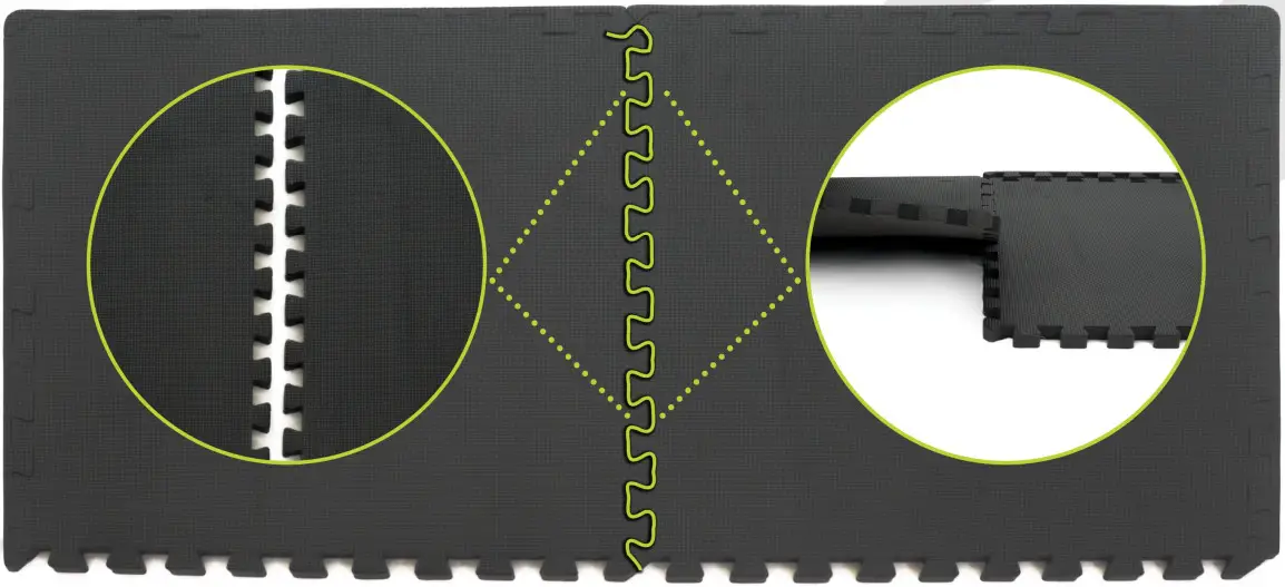 ProsourceFit Exercise Puzzle Mat - Smooth Surface