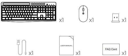 amazon basics 230GL Wireless Keyboard and Mouse Combo with Backlit
