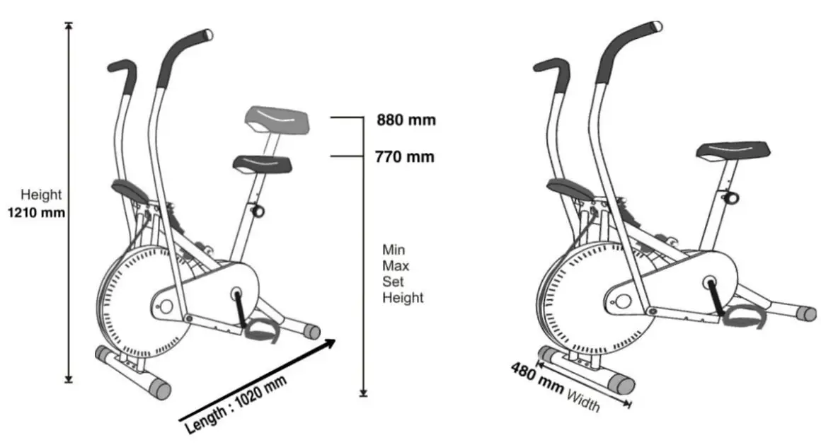amazon basics Advanced Elliptical Cross Trainer - Product Dimension