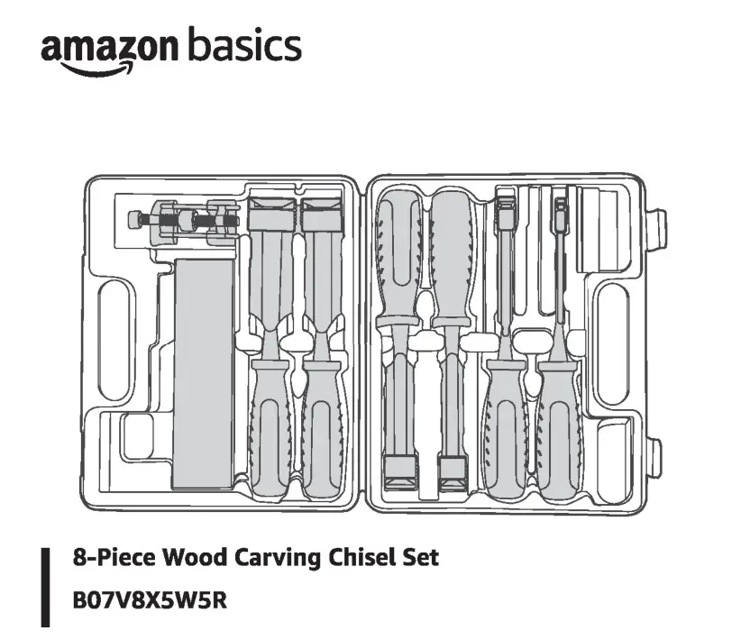amazon basics B07V8X5W5R Wood Carving Chisel Set User Manual