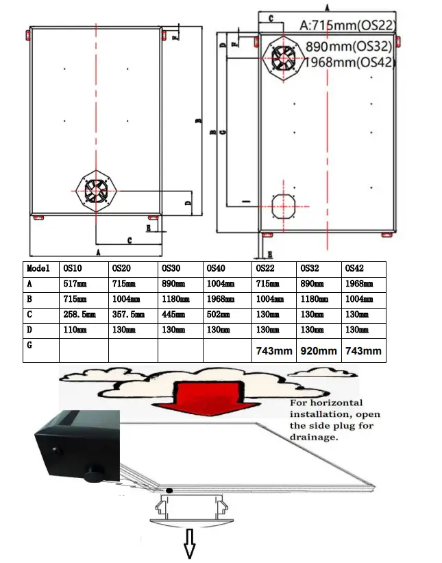 nakoair OS22 Air Heater Conditioning Exhaust Fan - thermostat
4
