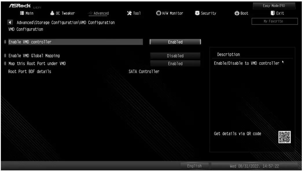 ASRock RAID Array Using UEFI Setup Utility - Figure 1