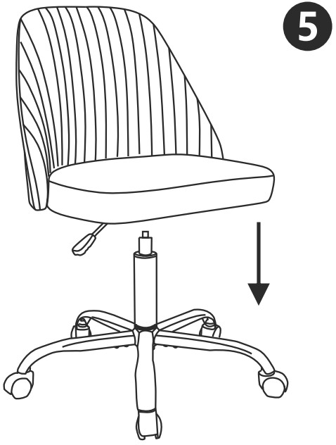 HJ-2776 Office Chair Cute Desk Chair - Assembly 5