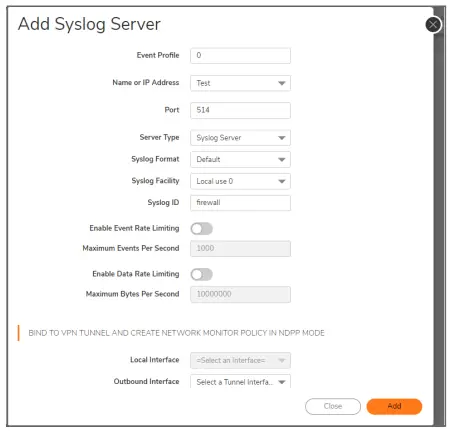 SONICWALL SonicOS 7.1 Device Log - Syslog Server