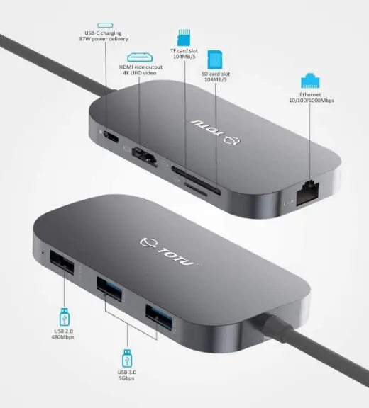 TOTU-‎TT-HB001C-USB-C-Hub-product-overview
