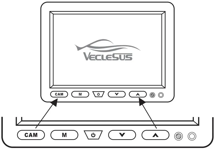 VECLESUS EV 5588MS V5M Rear View Camera System - Menu operate
