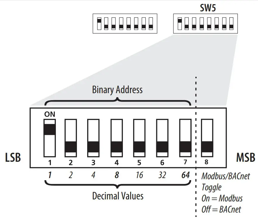 VERIS HD2 Protocol Series Duct Mount Humidity Sensors - Wiring Diagram 1