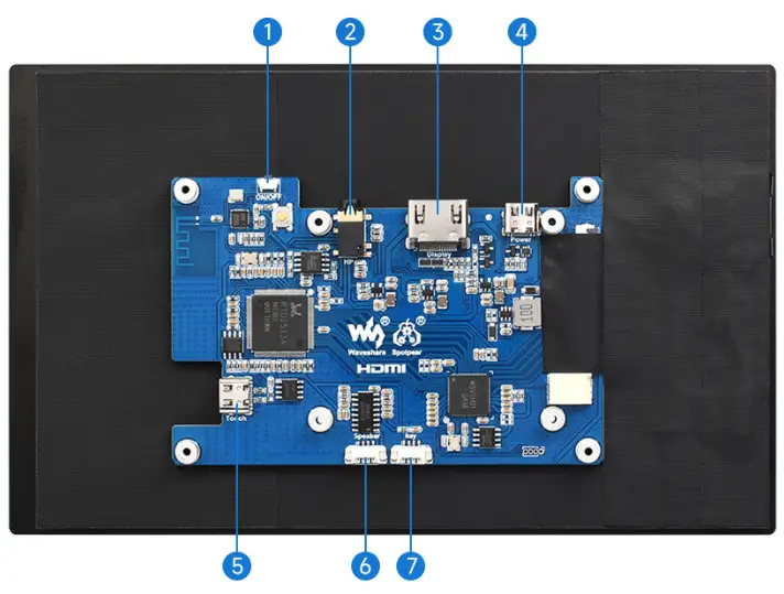 WAVESHARE 8DP-CAPLCD 8 Inch Capacitive Touch LCD IPS Display - Interface Introduction