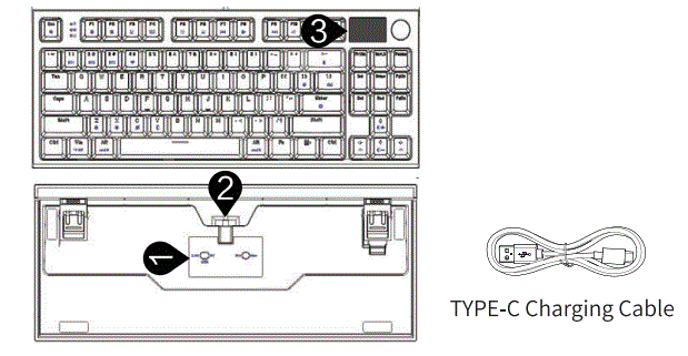 ATTACK-SHARK-K86-Wireless-Keyboard-Instruction-fig-1