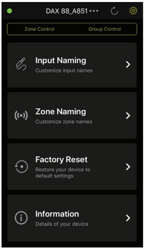 DAYTON AUDIO MATRIX88 8 Source 8 Zone App Controlled Matrix Audio Switcher - Factory Reset 1