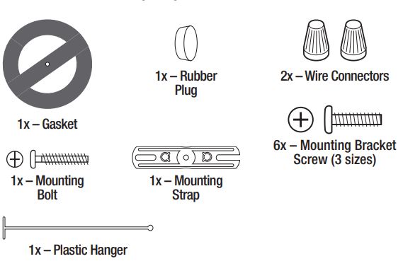 Heath Zenith 5411 Motion Sensor Light Control User Manual - HARDWARE CONTENTS