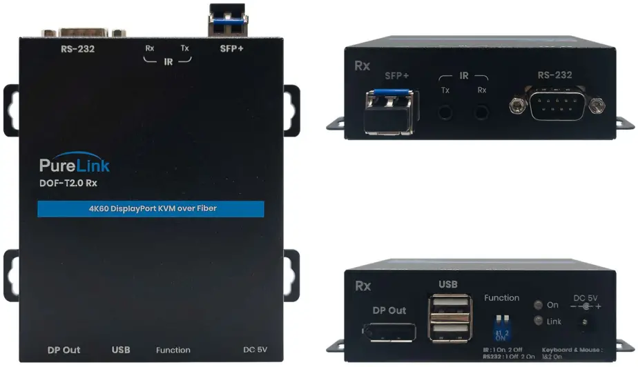 PureLink DOF-T2 0 HDMI 2x1 Switch with Motore Up Down Scaling - Panel View