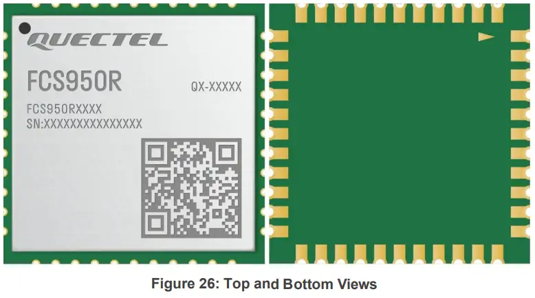 QUECTEL FCS950R Wi Fi and Bluetooth Module Series - Bottom Views