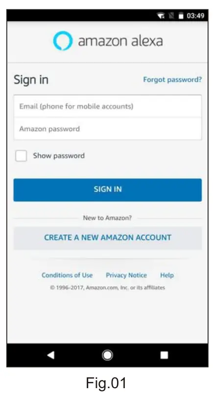 Set up Echo with Alexa app