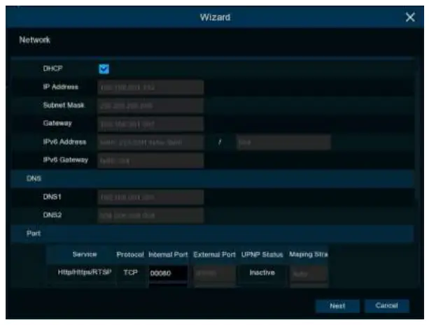 XVR 4K8 Channel DVR Security System Recorder - NETWORK CONFIGURATION