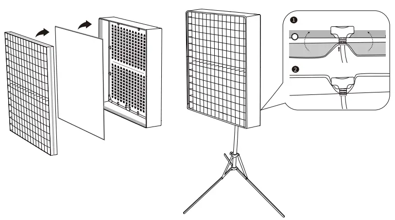 amaran F22C LED Light - diffusion
