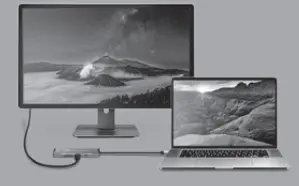 j5create JCD397 USB-C Triple Monitor 10Gbps Mini Dock - Host 1