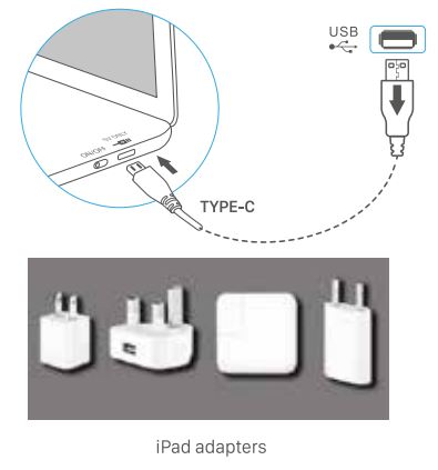 typecase KB201TM-100 Keyboard Case for iPad 10th Generation User Manual - To charge the keyboard
